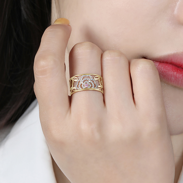14K 18K 비쥬팝 칼란 로즈 반지 41316,14K,18K,jewelry